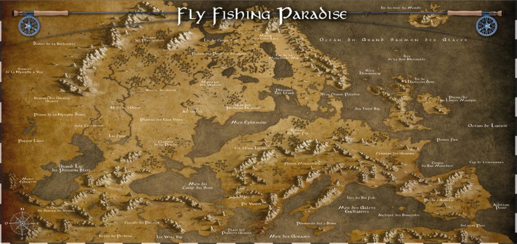 carte de pêche décorative