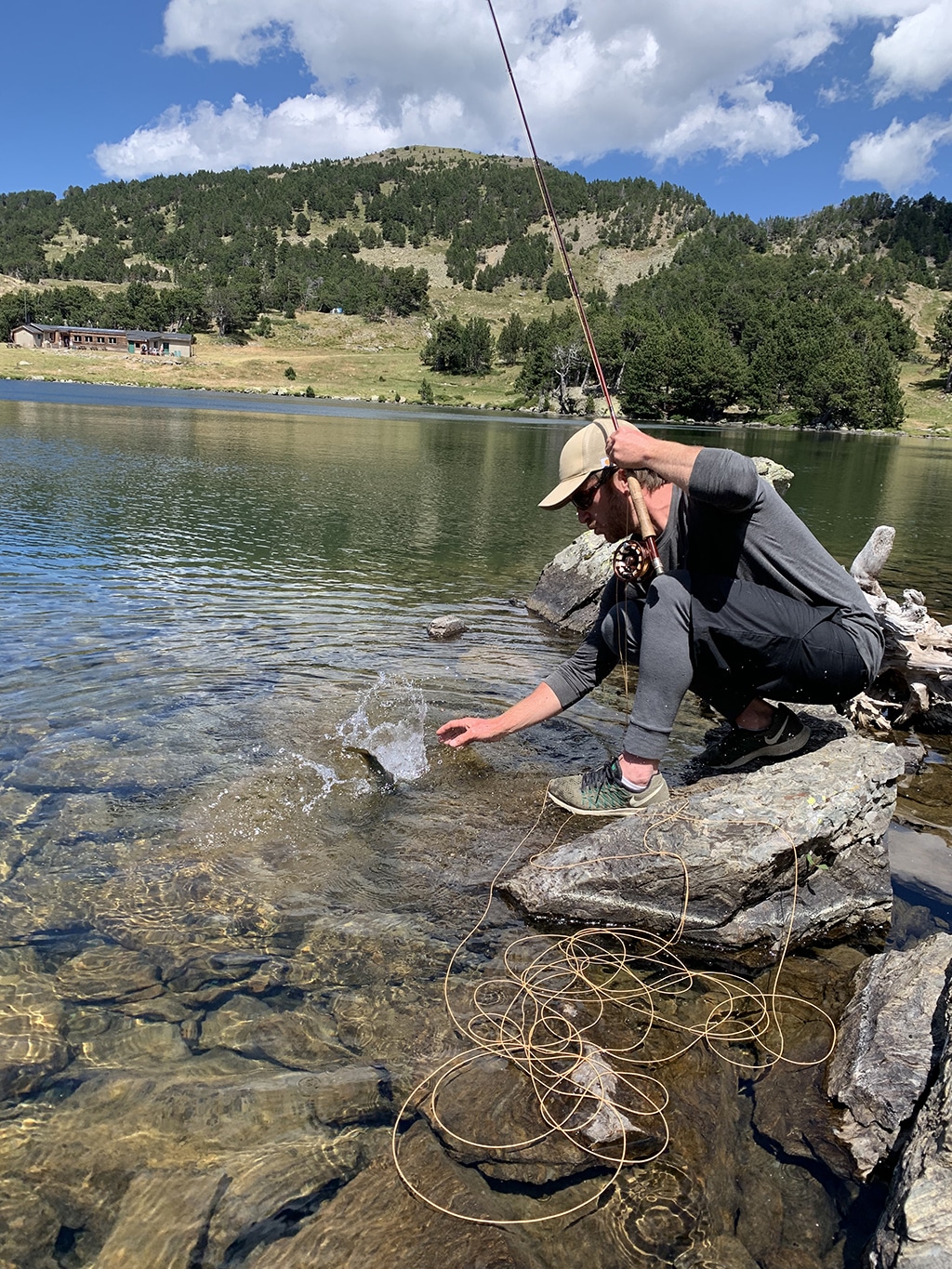 peche à la mouche en lac